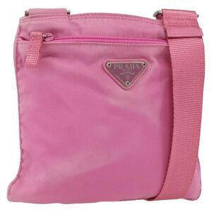 Prada Front Pocket Messenger Tessuto Pink Nylon Shoulder Bag Bag